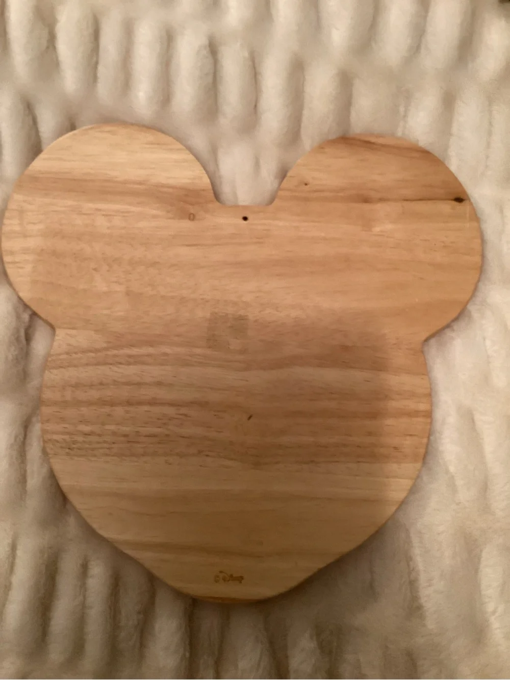 Wooden Mickey Mouse Shaped Cutting/Serving Board - Natural Wood 1990s